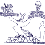 Mounting the signs to the tree